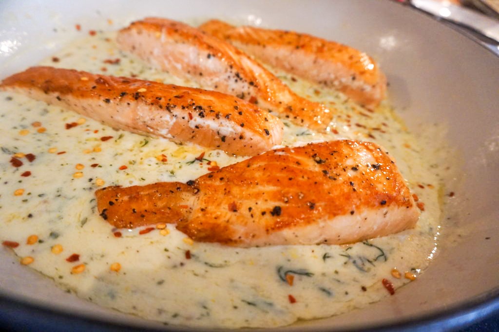 the creamy lemon salmon dish 