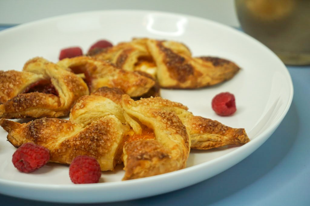 the plated puff pastry 