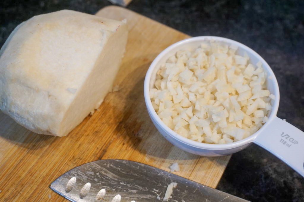 chopped jicama 