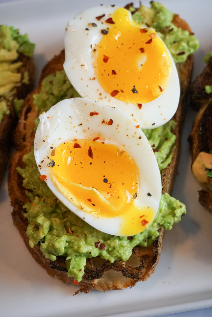 the soft boiled avocado toast 