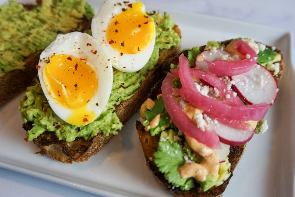 close up of the trendy brunch icon, served three different ways 