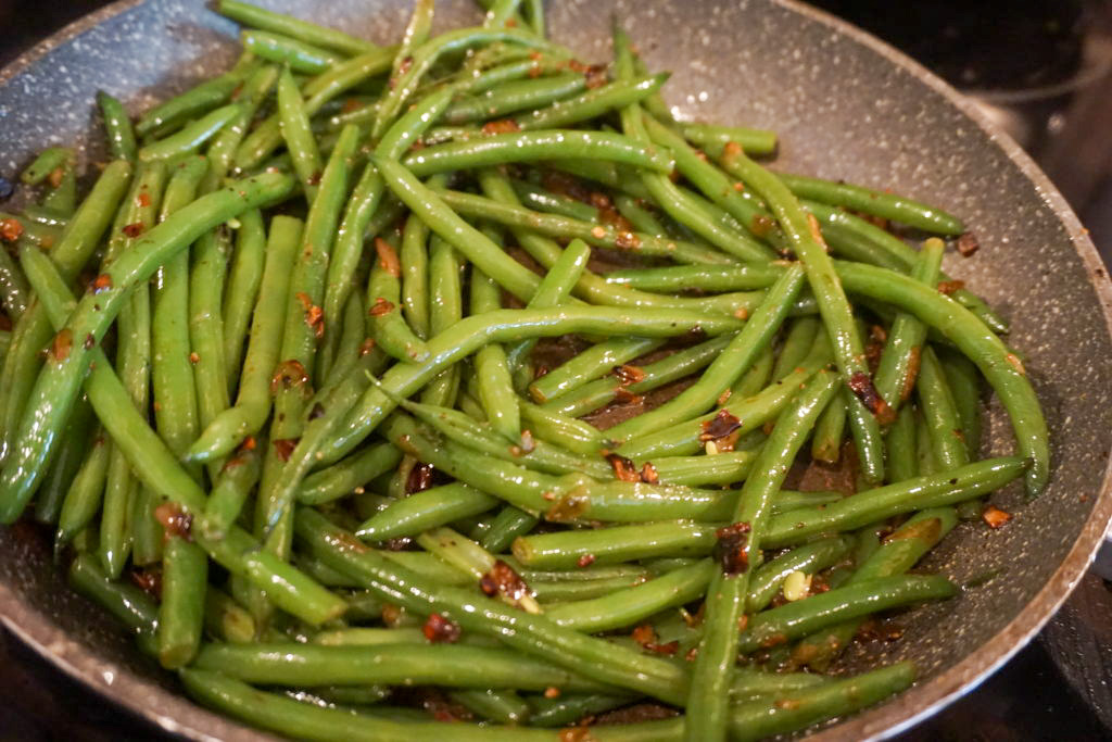 cooking the beans 