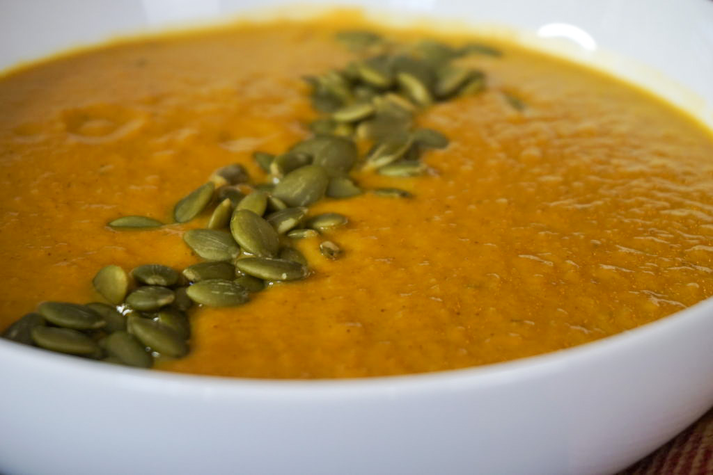 close-up of the soup