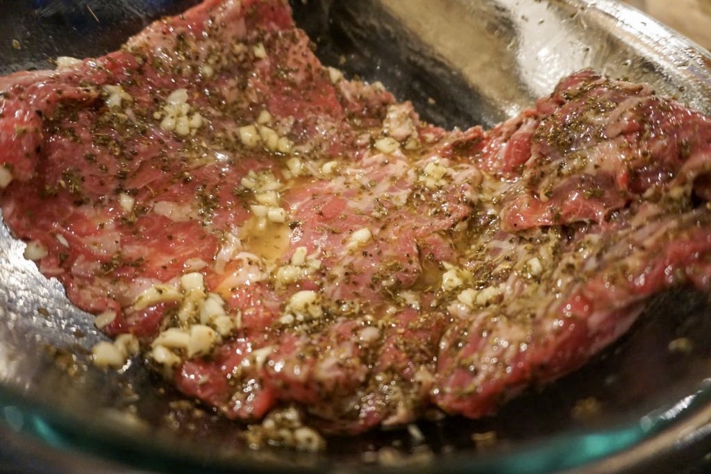 Marinade on skirt steak 