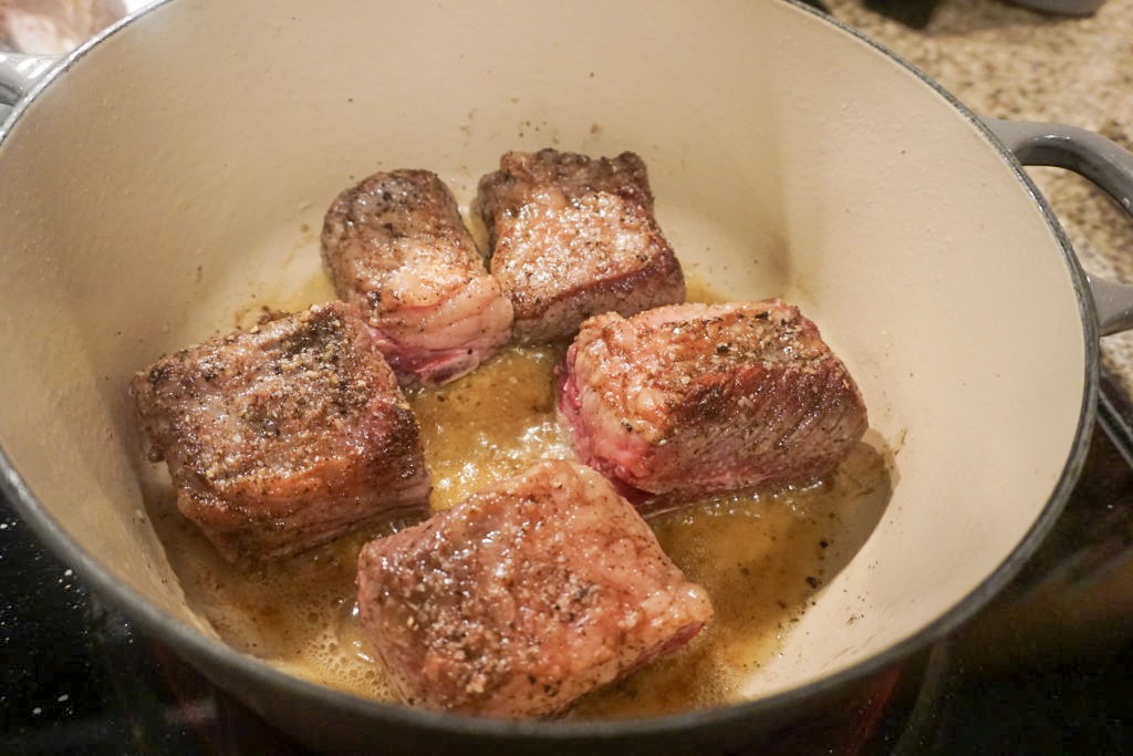 Continuing the sear on the short ribs