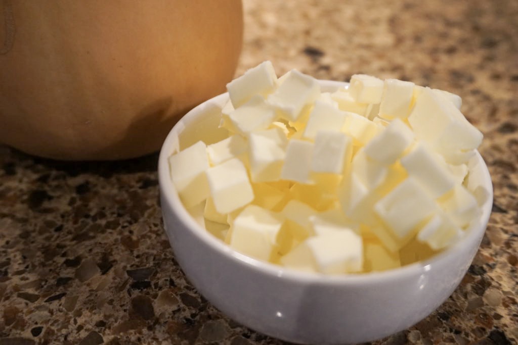 cubed unsalted butter