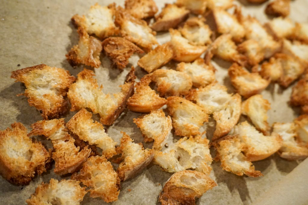 crispy homemade croutons