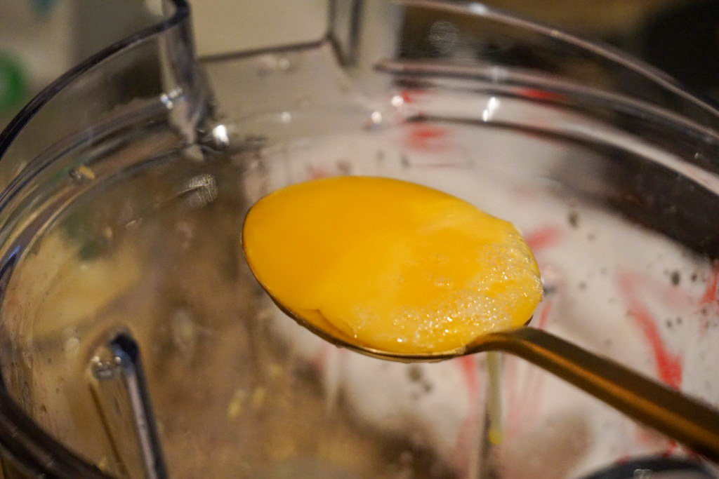 the egg yolk