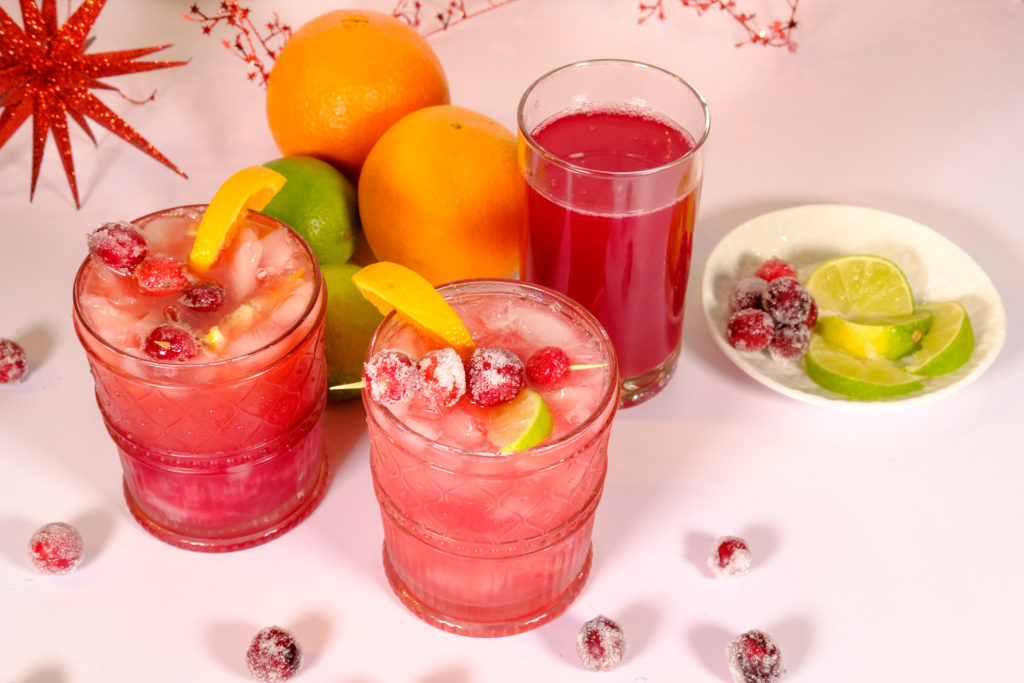 overview of the cranberry orange margarita