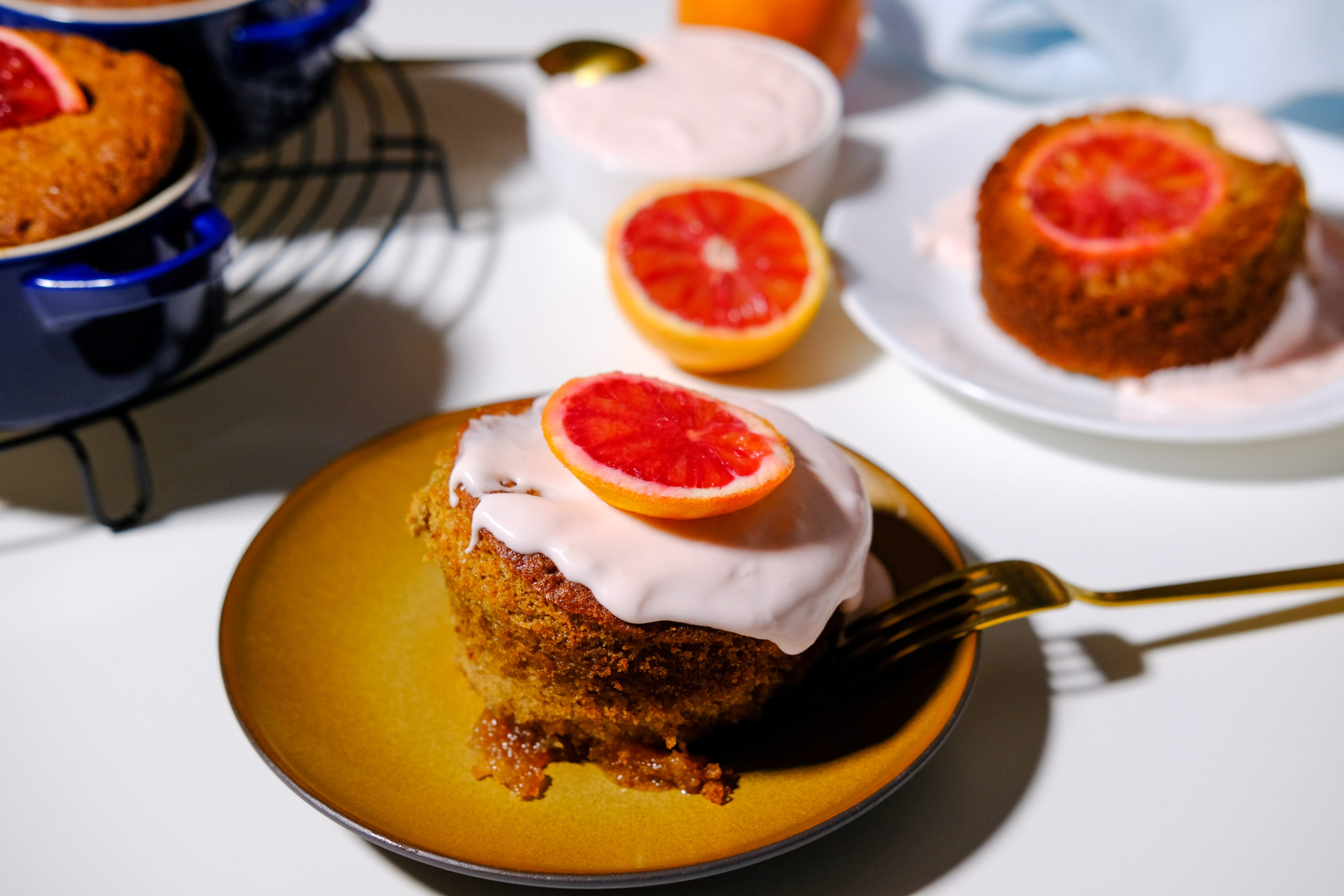 Blood Orange Buckwheat Mini Cakes