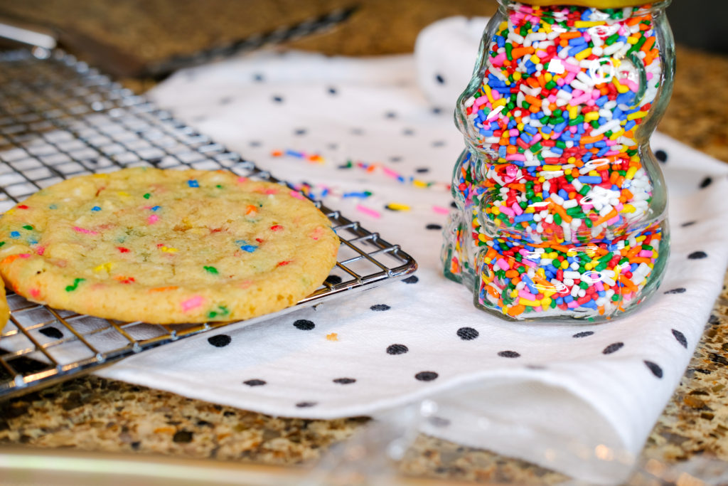 the birthday cookie with sprinkles