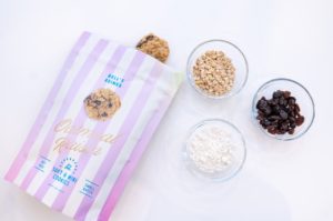 oatmeal raisin cookie with ingredients